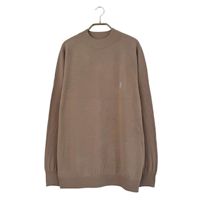 MOCK NECK KNIT SWEATER -BEIGE-