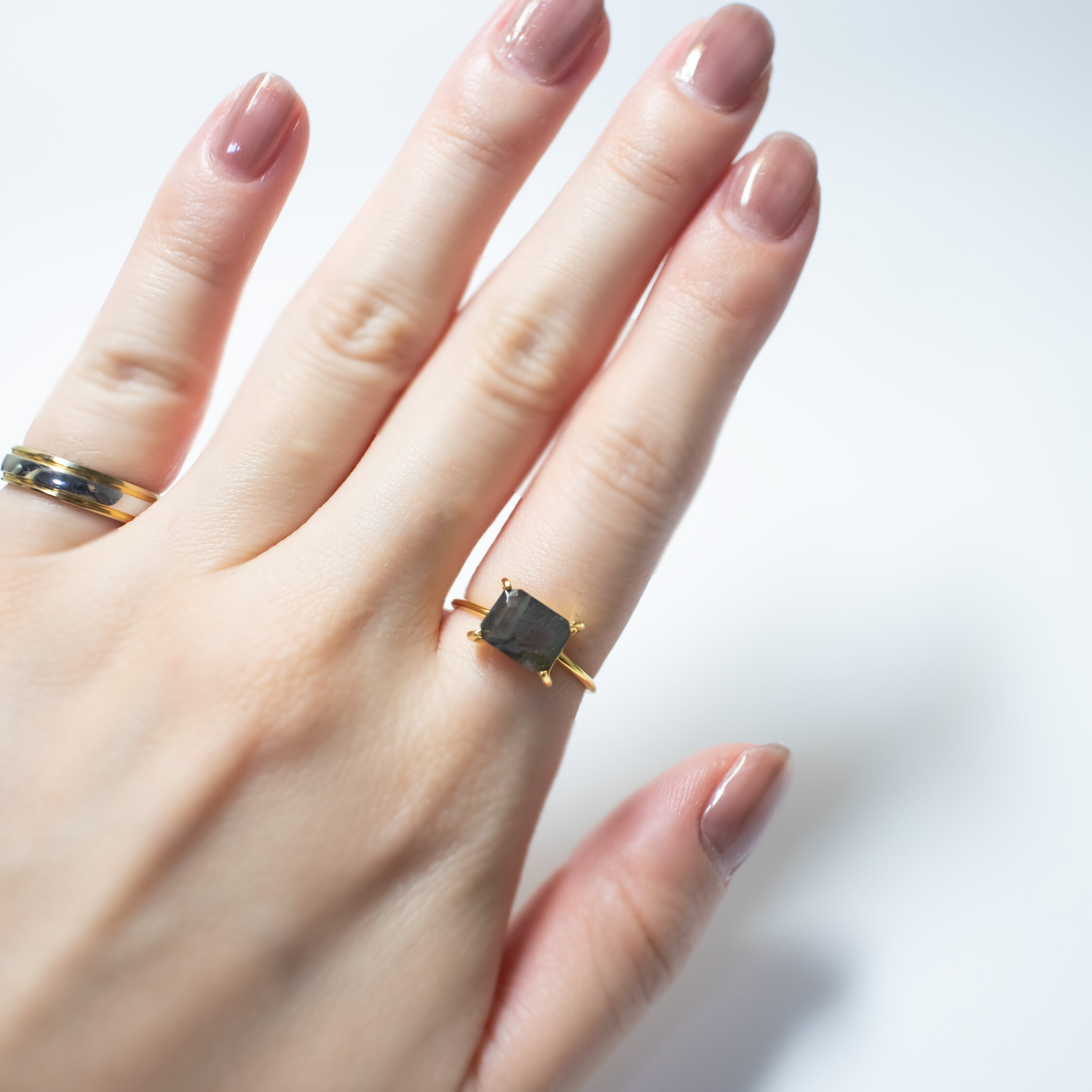 14Kと天然石のリング　証明書付 楽天市場】水晶 蛍石 天然石 指輪 リング / シルバー925 18Kメッキ