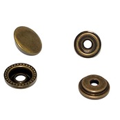 18セット15mmジャンパーホックステンレス鋼メタルボタン（ツール付き）DIY 手作. (ブロンズ)