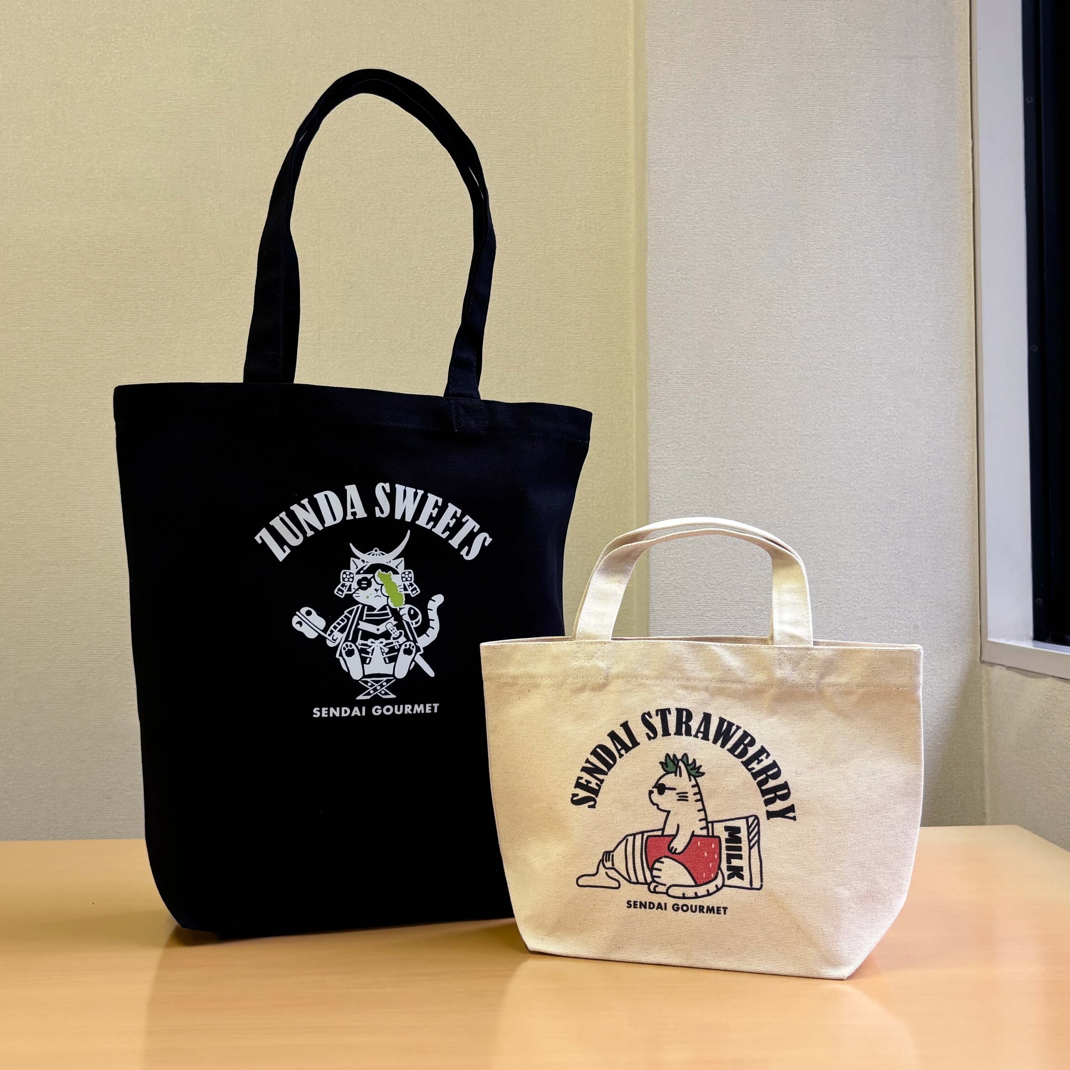 宮城・仙台グルメ×猫 トートバッグ Cセット | T-BOAT