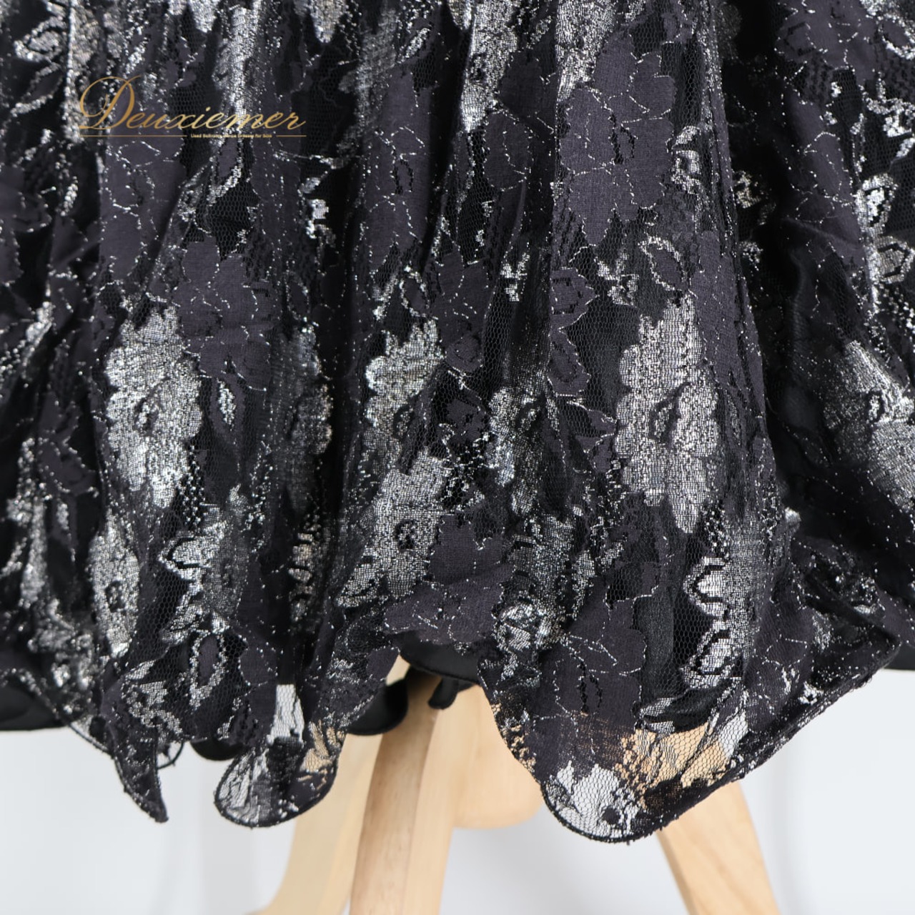 社交ダンス 衣装 prima boutique プリマブティック ドレス ワンピース ブラック系 花 花柄 黒 レース フリル 練習 レッスン 伸縮 ストレッチ ダンス衣装 イベント ステージ パーティー おしゃれ シルバー系
