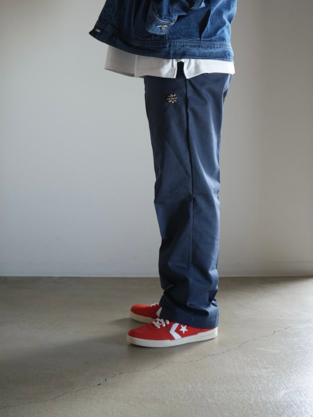 HTCのスタッズワーク　Dickies 874のパンツ　36 HTC × Dickies【874 フラワーターコイズ スタッズ ワークパンツ