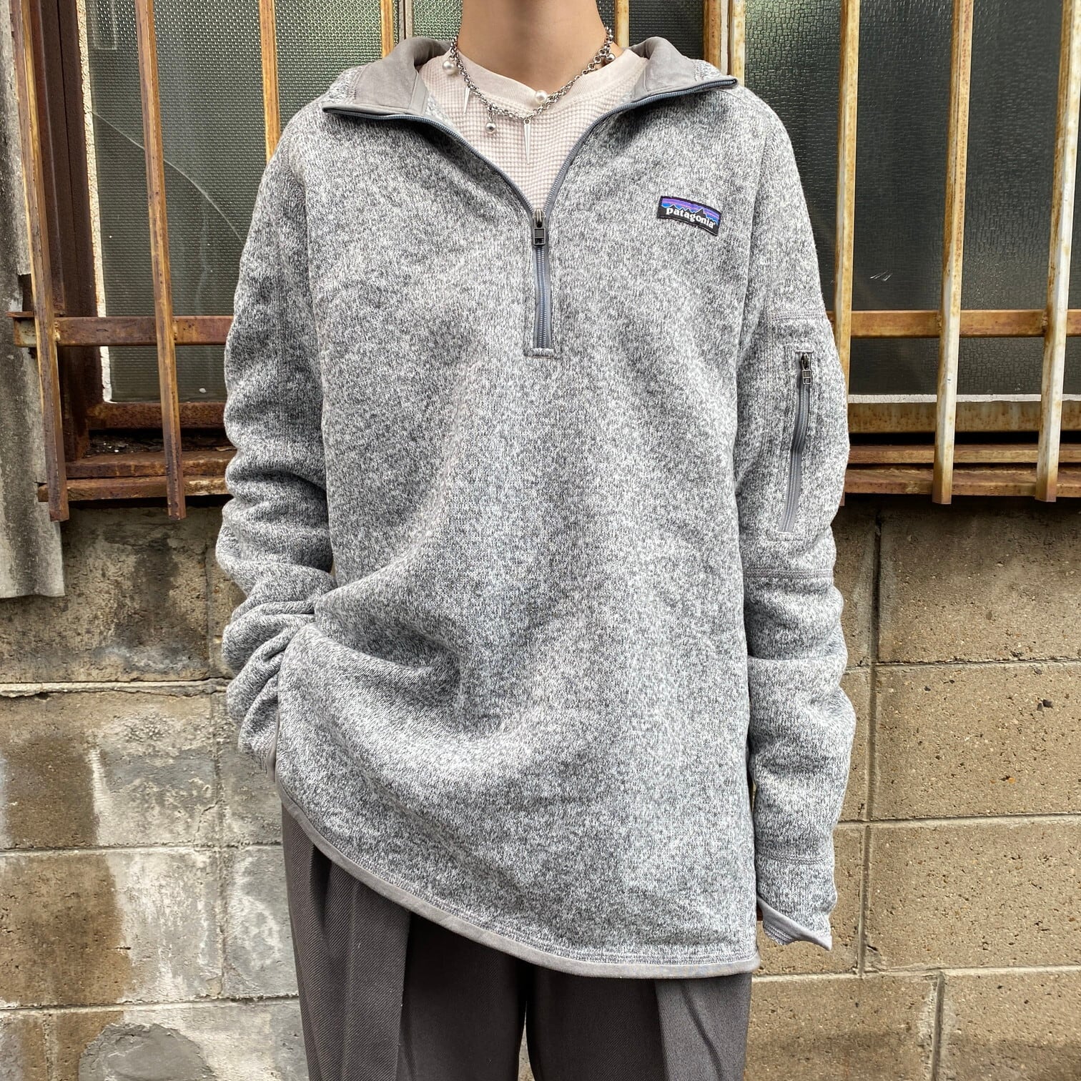 patagonia パタゴニア ハーフジップ ベターセーター フリースジャケット 25617 メンズXL 古着 アウトドア グレー  【アウトドアジャケット】 | cave 古着屋【公式】古着通販サイト powered by BASE