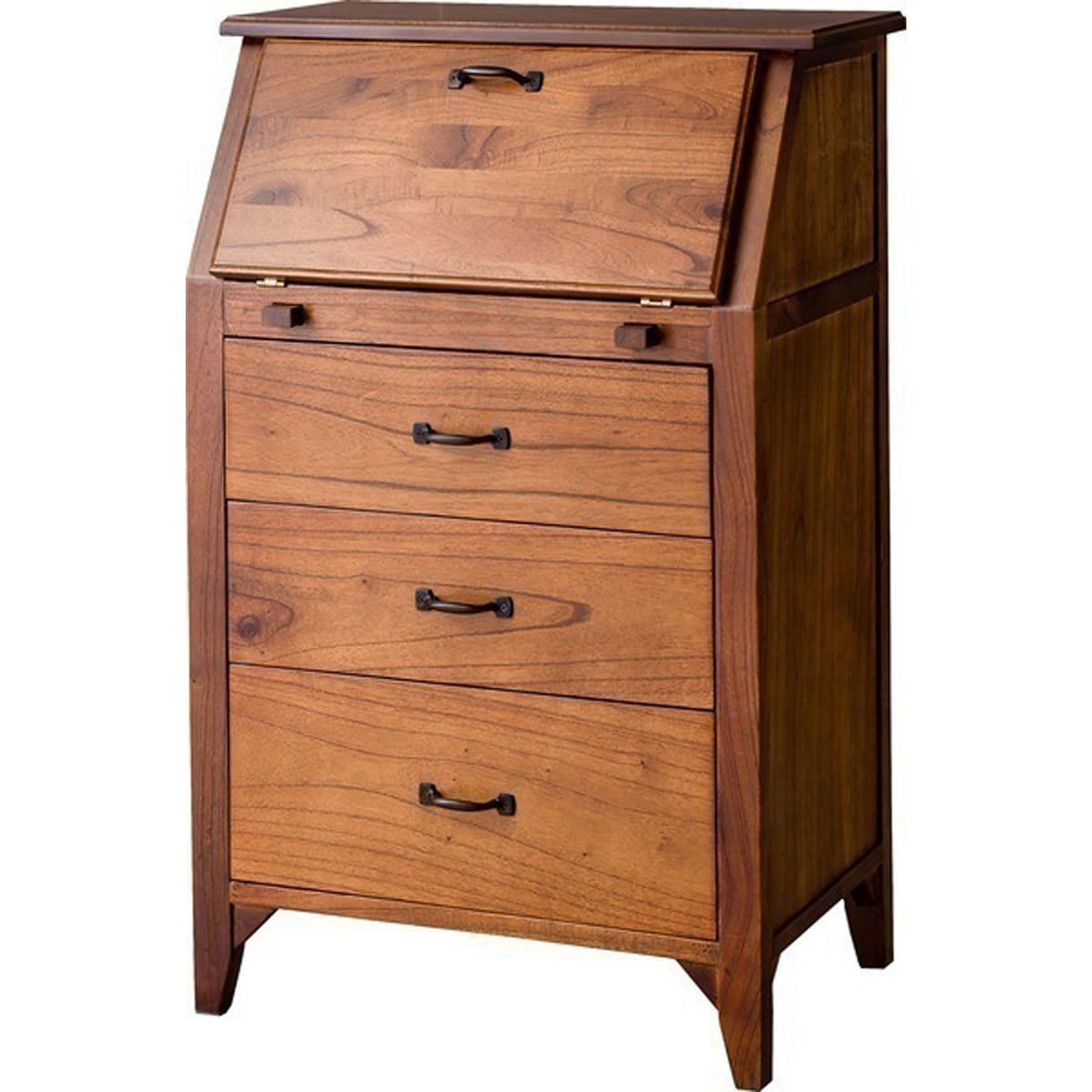 ティンバー ライティングチェスト デスク ライティングデスク ライティングビューロー ミンディ材 天然木 アンティーク スリム 省スペース 小さめ 黒アイアン ブラウン 収納 引き出し付き おしゃれ 模様替え ナチュラル 木目 書き物