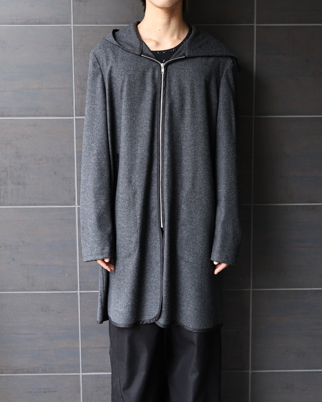 【COMME des GARCONS HOMME DEUX】zip up hooded half coat