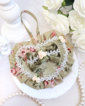 ストラップ付きハートポーチ【グリーン】