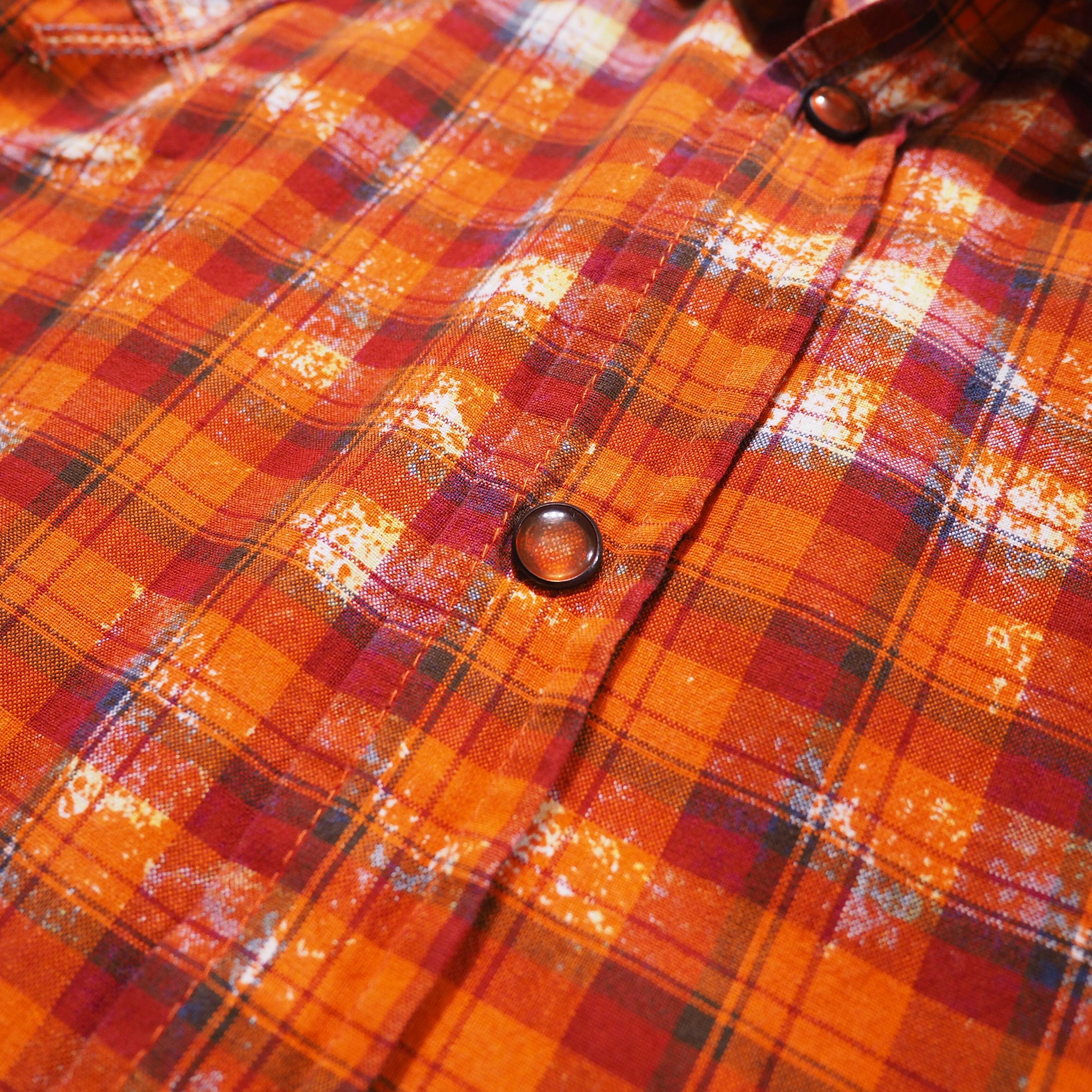 " DIESEL " ” 染色 ” Over silhouette Western shirt