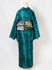 【受注商品】Rumi Rockきもの「バーズアイ ドクロ更紗」　[A1825 A1826]