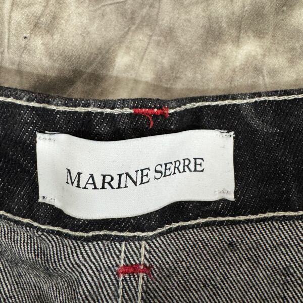 【新品・未使用】MARINE SERRE デニム ジーンズ カーブド ムーン 未使用】Marine serre/マリーンセル MOON LASER DENIM CURVED JEANS