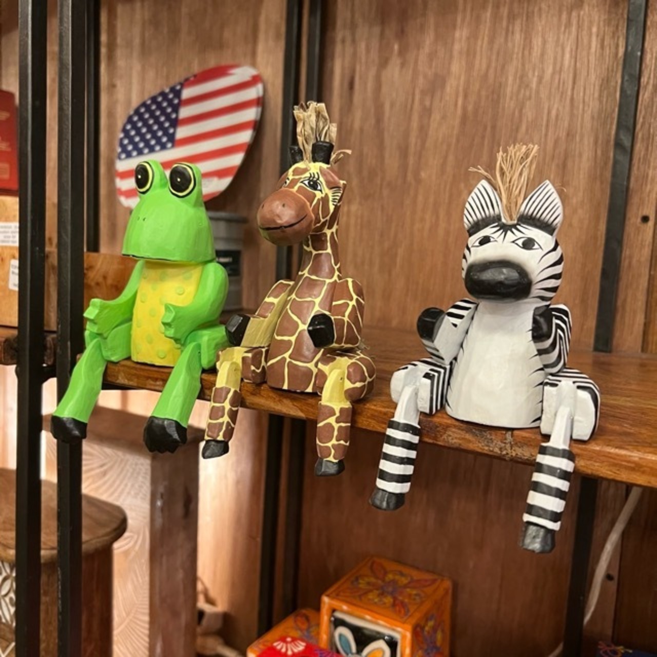 Animal Puppet S　3Type　アニマルパペット　S　カエル　しまうま　キリン　アニマル　動物　オブジェ　お座り