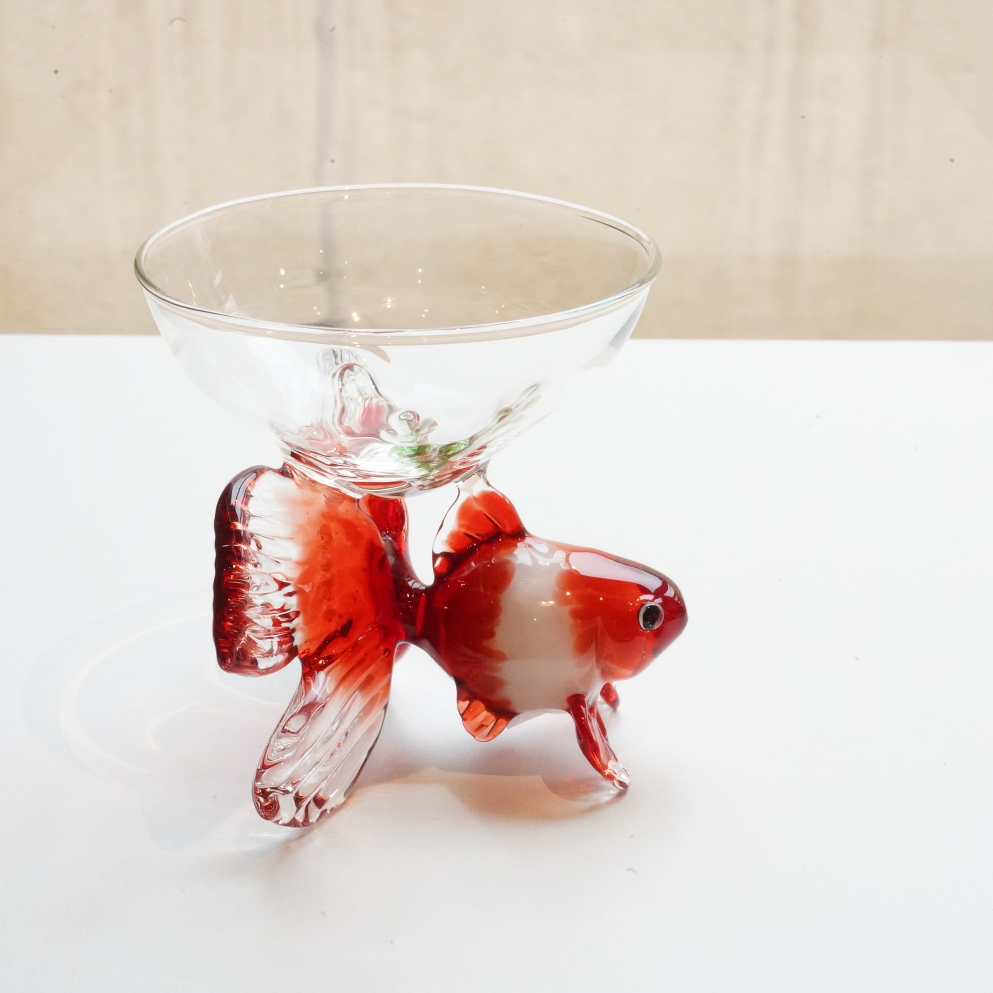 竹川久仁子】耐熱ガラス 金魚杯 A | ろにせら ギャラリーと雑貨のお店