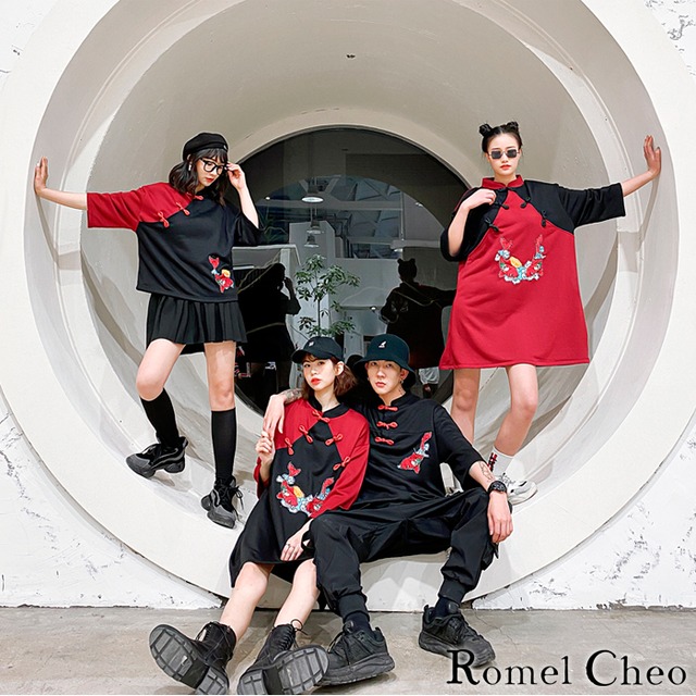 お支払い確認後日以内発送 Romelcheo レディース 赤黒 チャイナ シャツ ワンピース 和柄 エスニック アジアン 原宿系 ストリート系 カジュアル ファッション ペア リンク シミラー コーデ お揃い 色違い ロメルチェオ Romelcheo お支払い確認後日以内発送 Romelcheo レディース 赤黒 チャイナ シャツ ワンピース 和柄 エスニック アジアン 原宿系 ストリート系 カジュアル ファッション ペア リンク シミラー コーデ お揃い 色違い ロメルチェオ Romelcheo