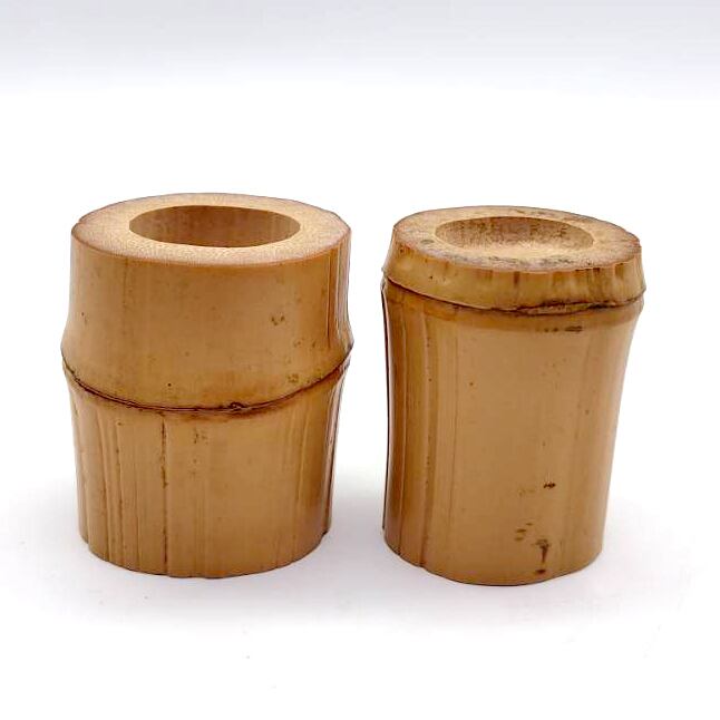 宮下竹憲・シボ竹・蓋置・一双・茶道具・No.240721-45・梱包サイズ60