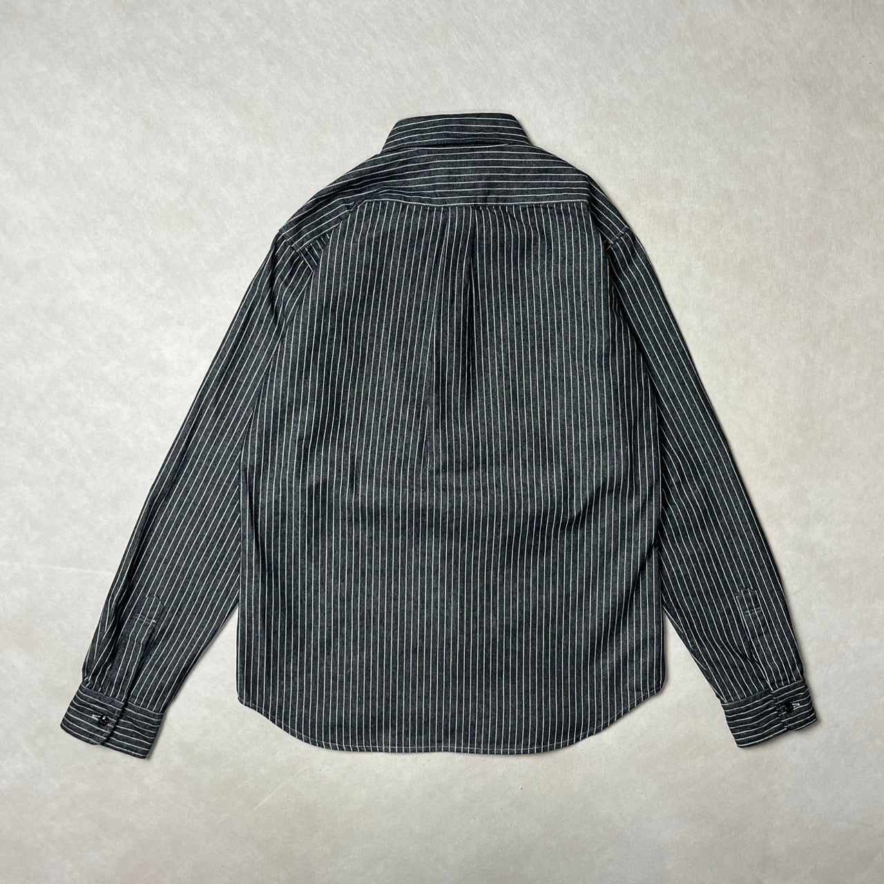 日本製】【定番】ヒッコリーワークシャツ スリムフィット Macbatros 15