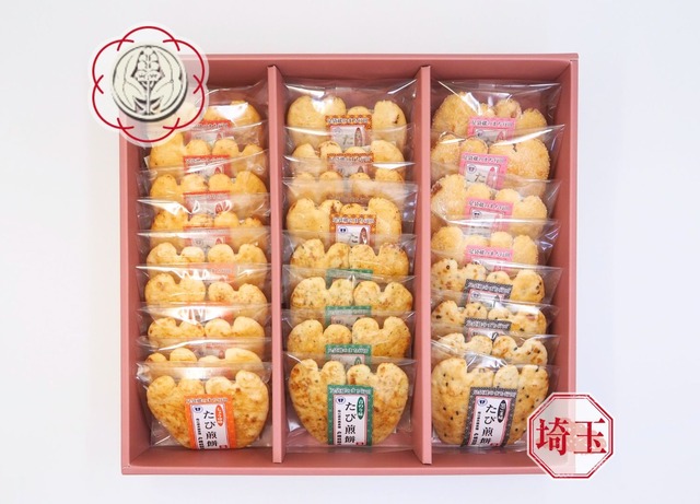 足袋蔵のまち行田 たび煎餅詰合せ 化粧箱入(6種類25袋セット)