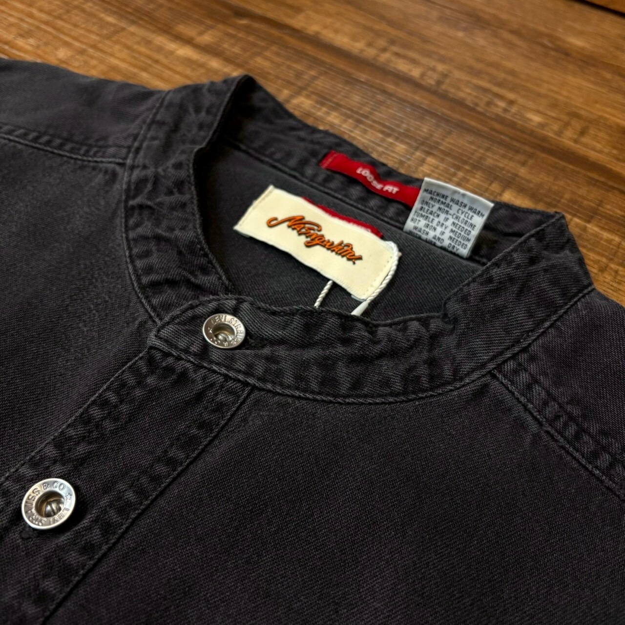 ナスングワム【Nasngwam】Indian motif Denim Shirt　XLサイズ - 4