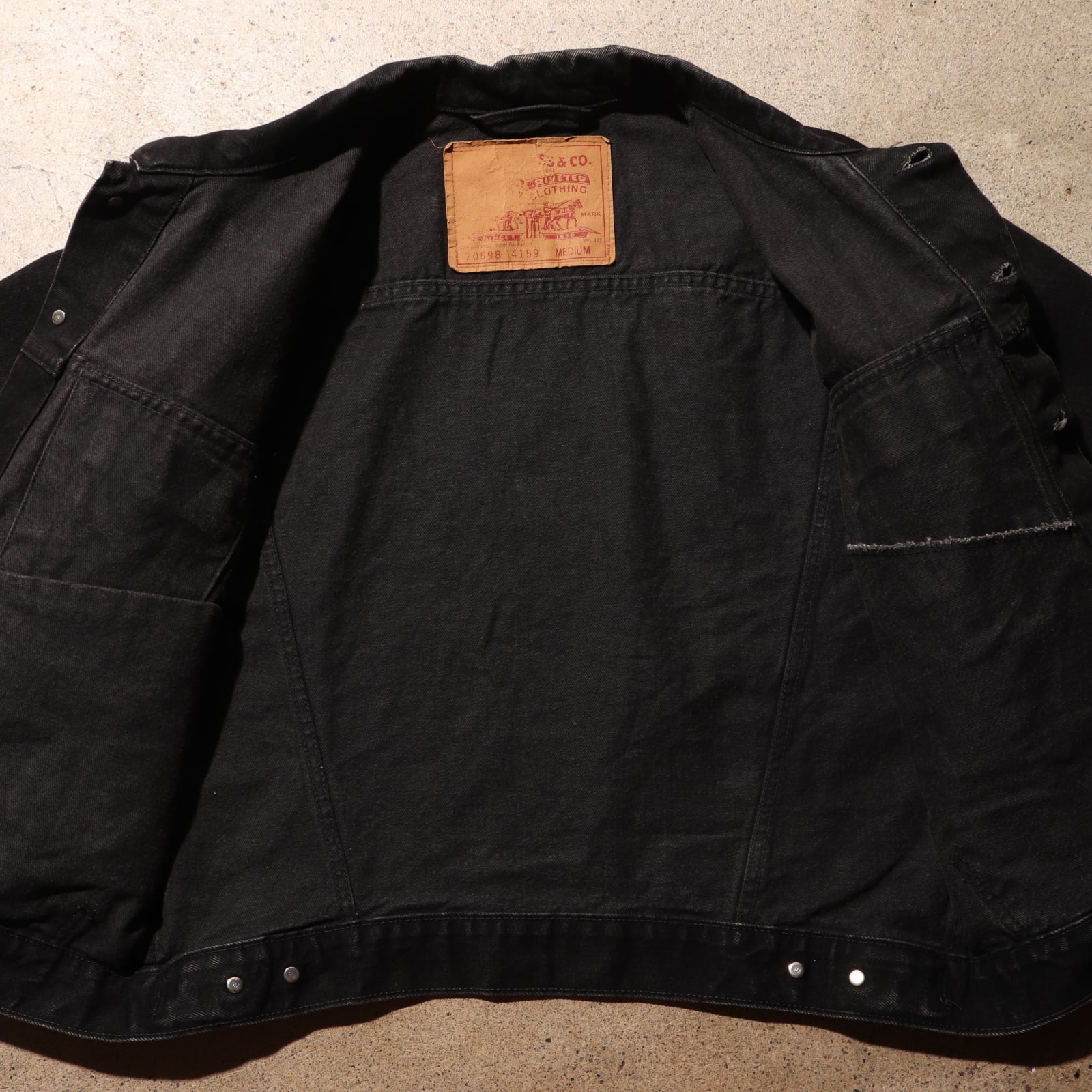 美品 M Levi's 70598 USA 92年 サルファーブラック デニム 美品 M Levi's 70598 USA 92年 サルファーブラック デニム