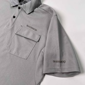 SHIMANO シマノ ポケット付き 半袖 ポロシャツ サイズ XL /グレー系/メンズ