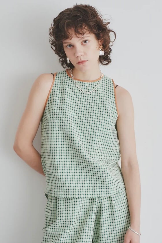 Mute Mute tank blouse ミュートタンクブラウス LightGreen