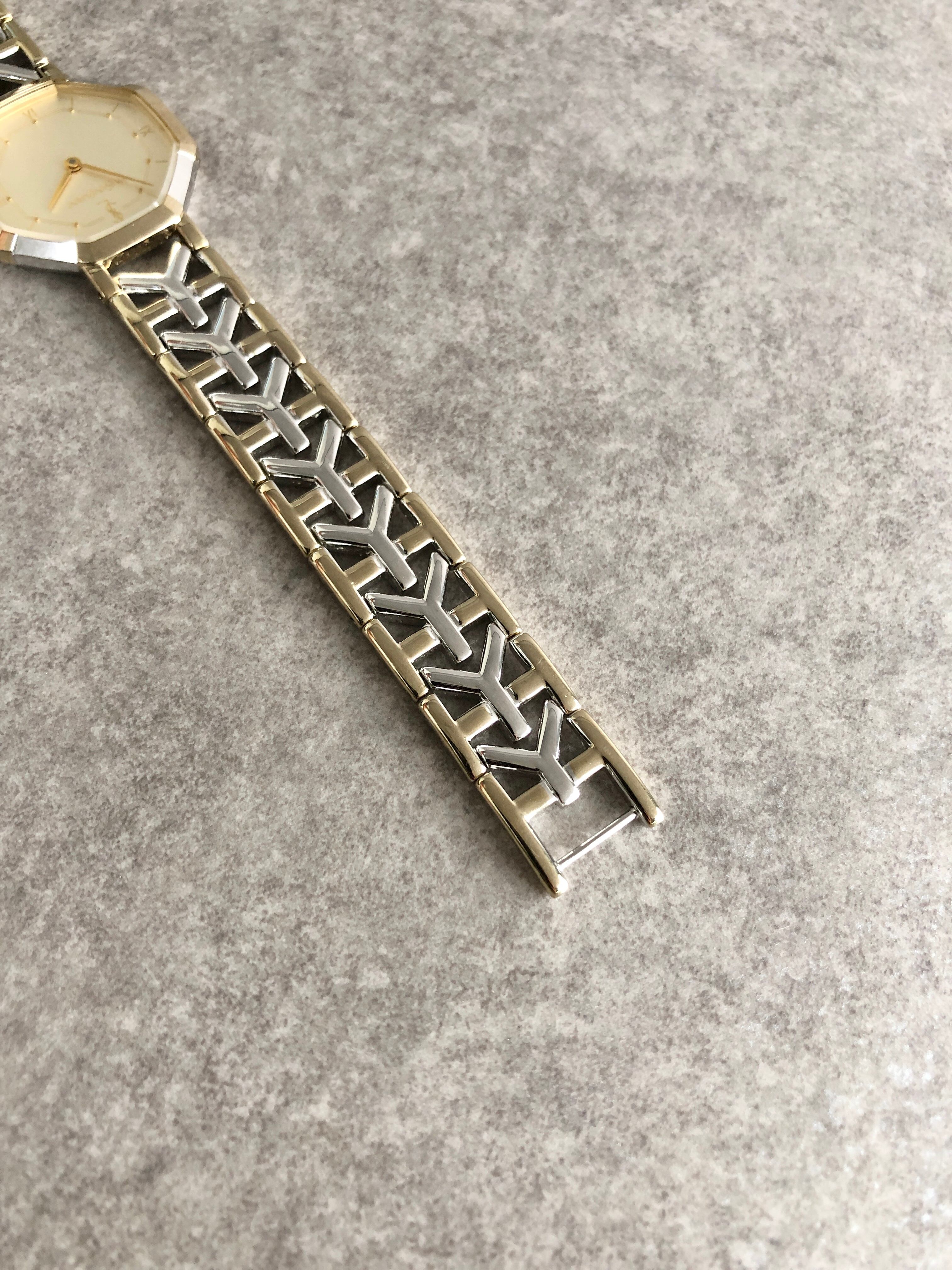 Yves Saint Laurent イヴ・サンローラン 腕時計 シルバー ゴールド