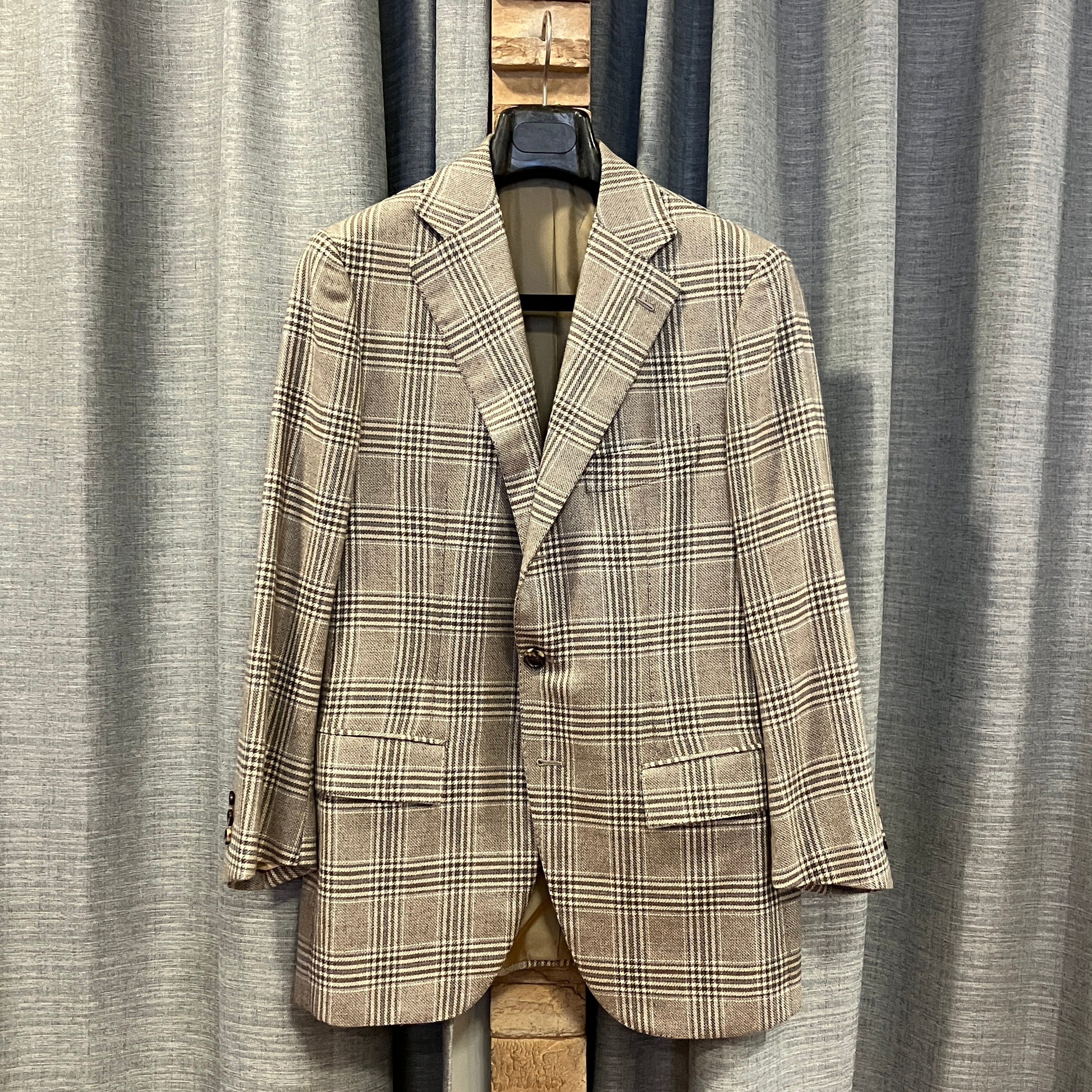 Cesare Attolini CASHMERE / SILK GLEN CHECK JACKET《46》 | safarionline