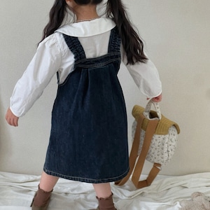 秋丸い襟Tシャツ