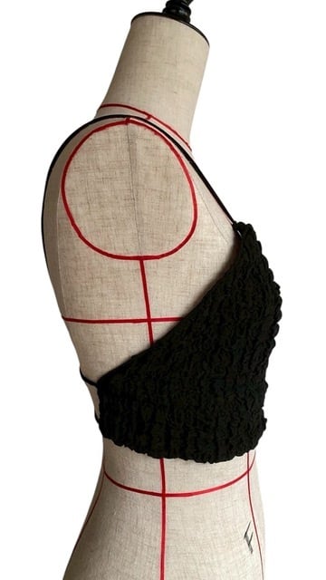 FUMIE=TANAKA フミエタナカ patch bustier F26S36（BLK）SIZE:1