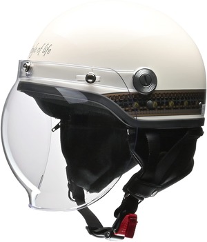 【新着特価】リード工業(LEAD) バイクヘルメット ハーフ CROSS バブルシールド付き CR-760