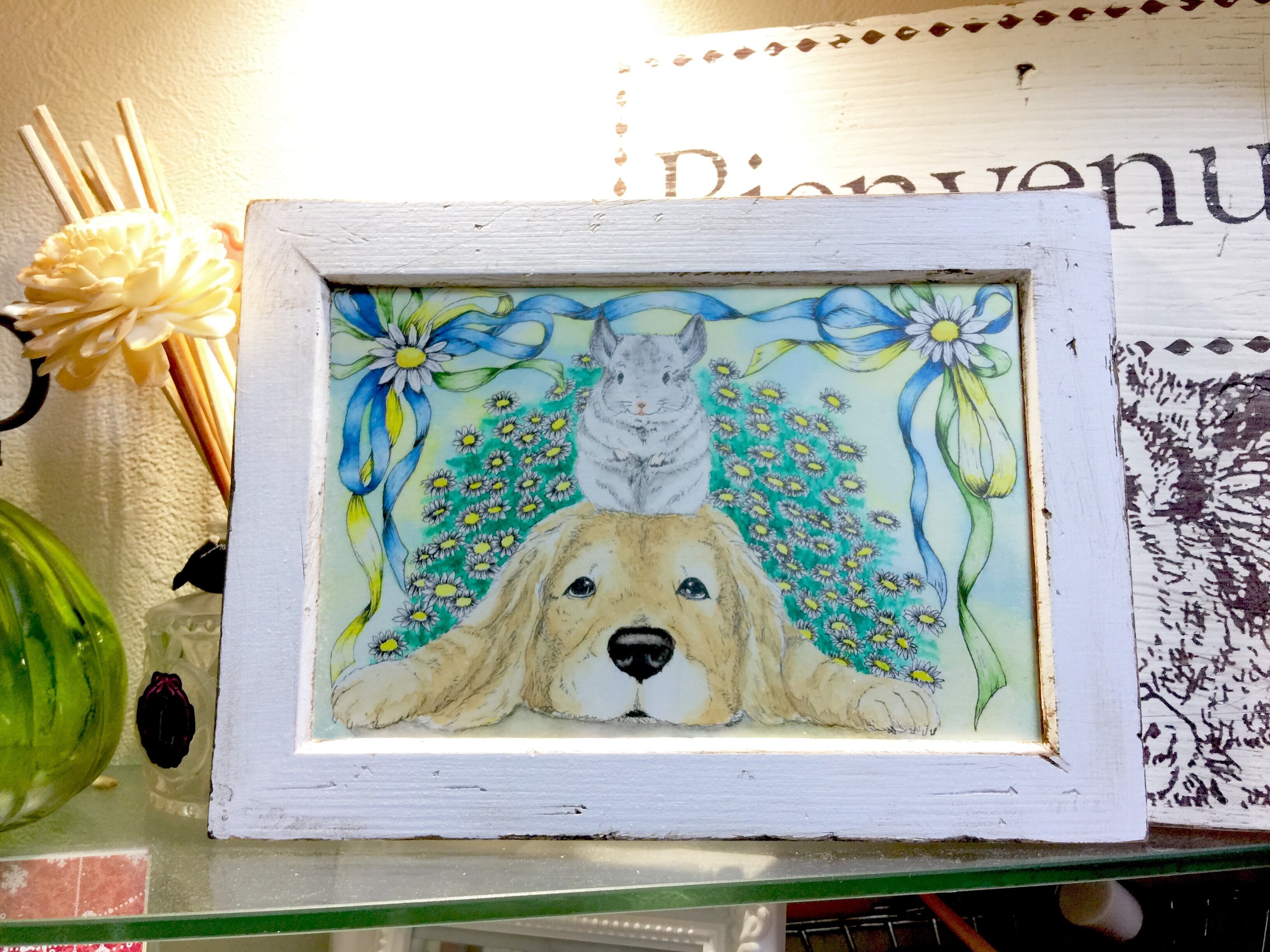 チンチラと犬(原画)