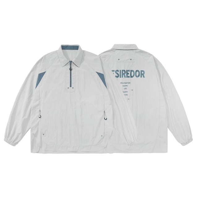 バックプリントハーフジッププルオーバー R00044