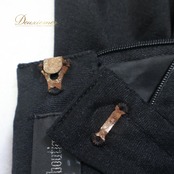【フラメンコ衣装】ブラック prima boutique プリマブティック ファルダ スカート 黒 レッド ドット 水玉 フリル レース 赤