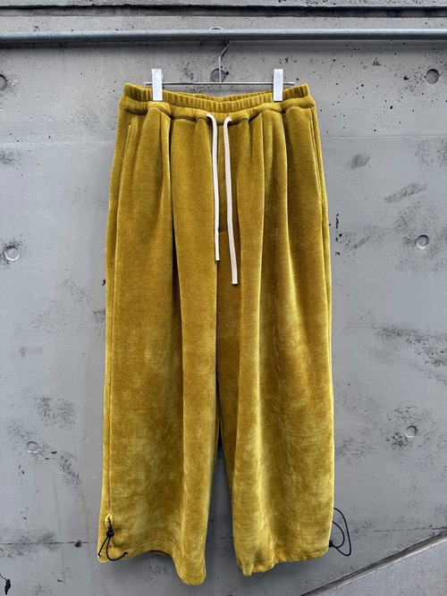 『my beautiful landlet』CHENILLE KNIT WIDE EASY PANTS / YELLOW