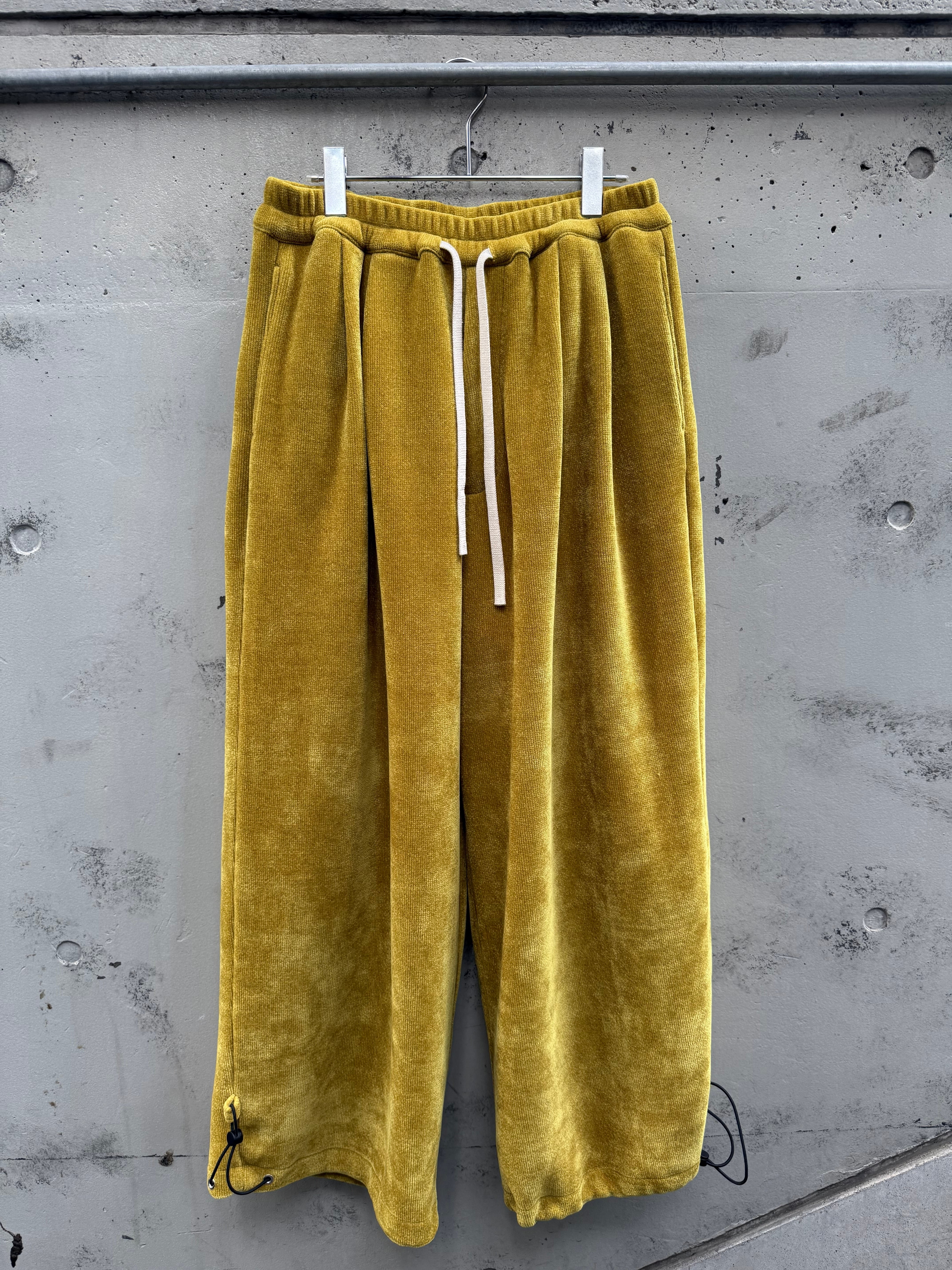 『my beautiful landlet』CHENILLE KNIT WIDE EASY PANTS / YELLOW