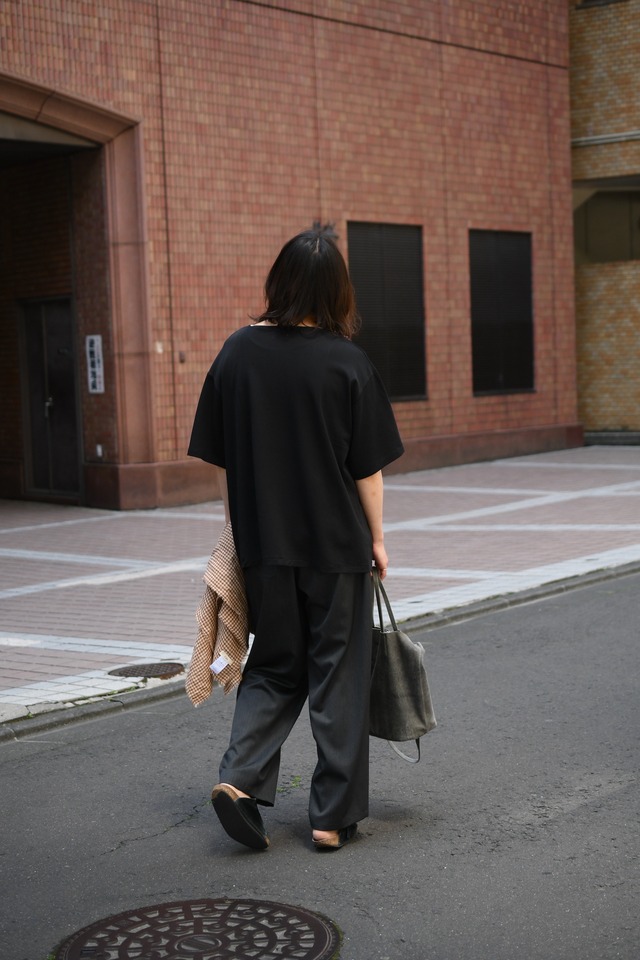 KAPTAIN SUNSHINE / Washi Tenjiku Boatneck Half-sleeve Tee (BLACK)