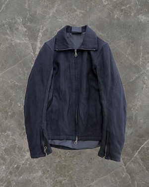 "RIPVANWINKLE" cut back double zip short length jacket