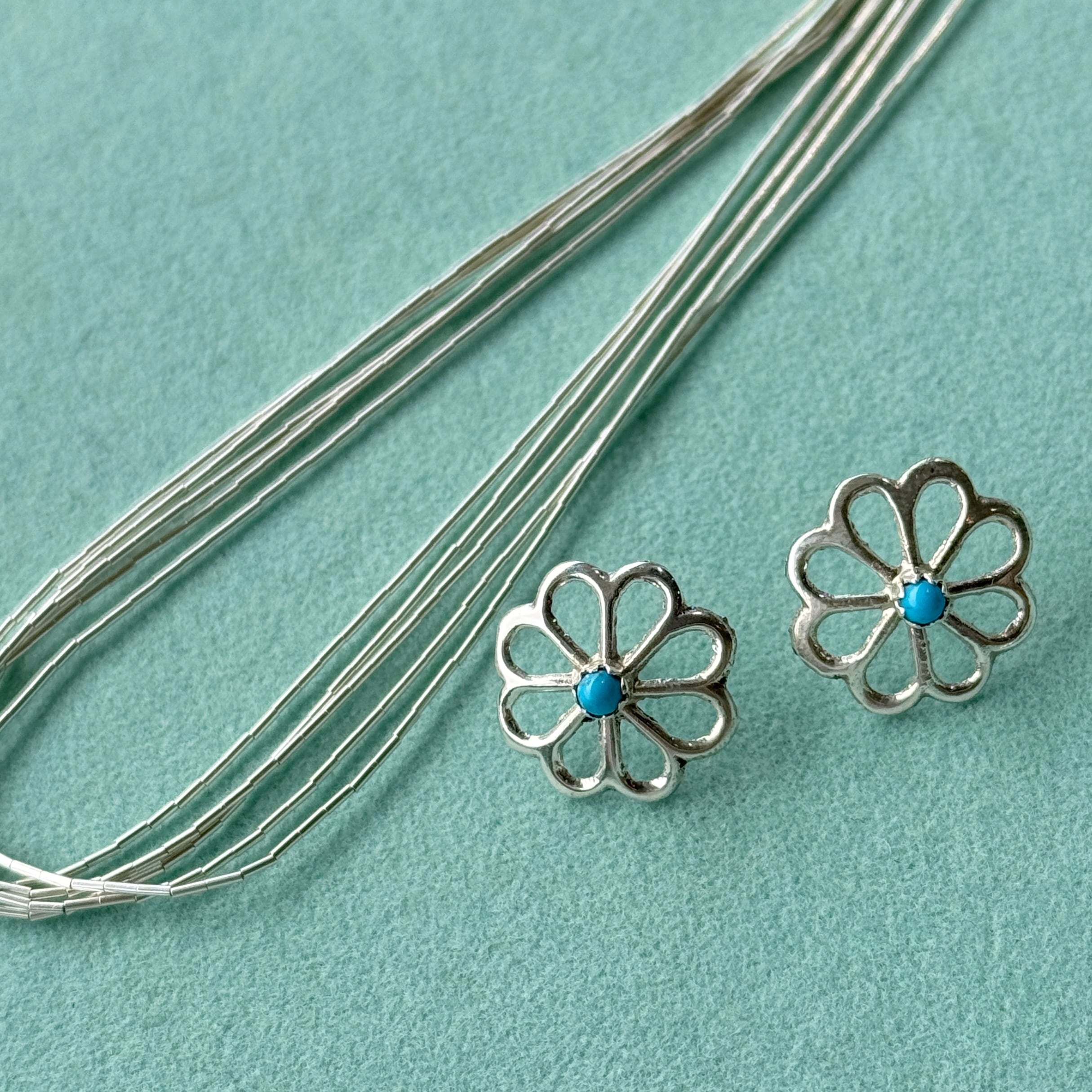 再入荷！】《Indian jewelry》 フラワー ターコイズ 1 ストーン