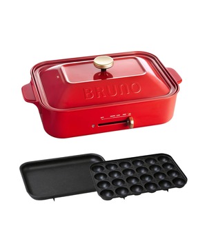 【人気】BRUNO コンパクトホットプレート レッド BOE021-RD