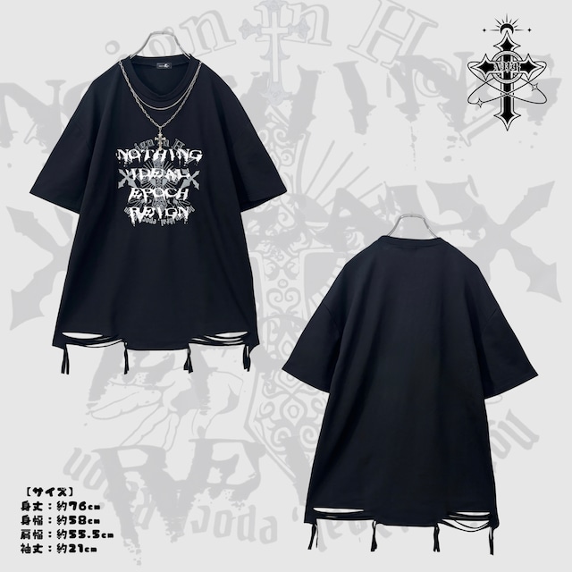 《2nd day目玉大特価品》取り外し可能チェーン付き PUNK GRAPHIC TEE【BLACK】
