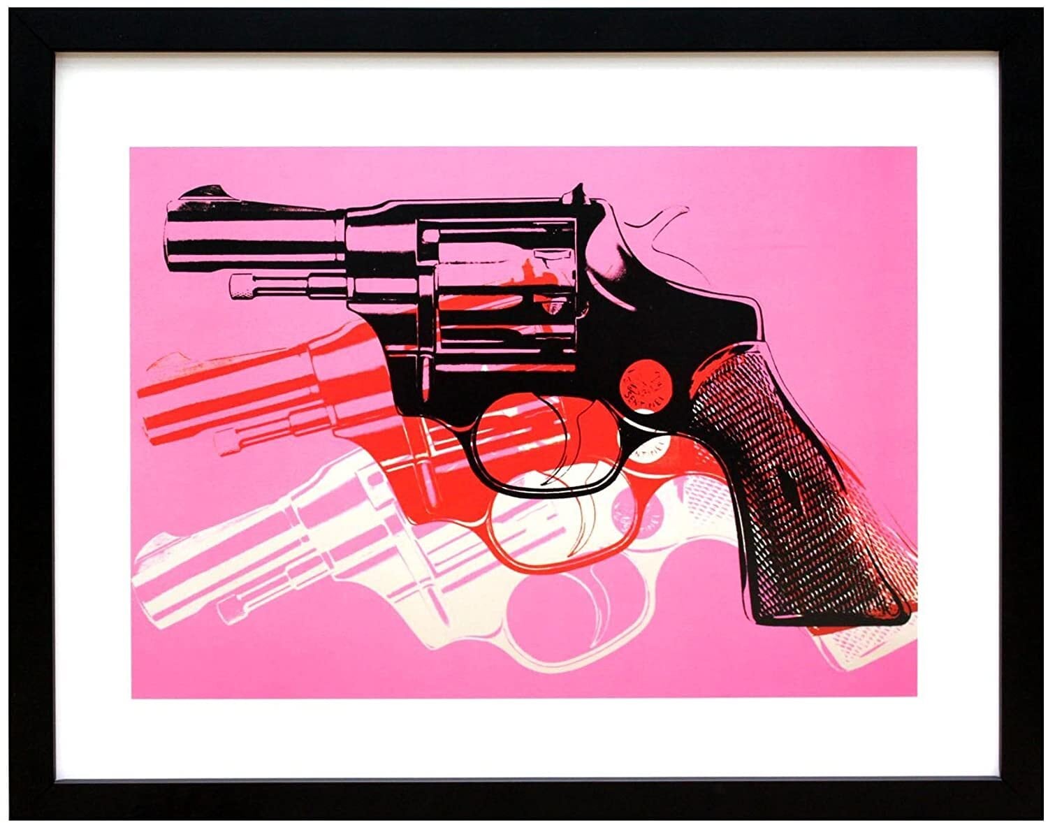 アンディ ウォーホル「ガン(ピンク)Gun,c 1981-82」展示用フック付ポスター ポップアート 絵画