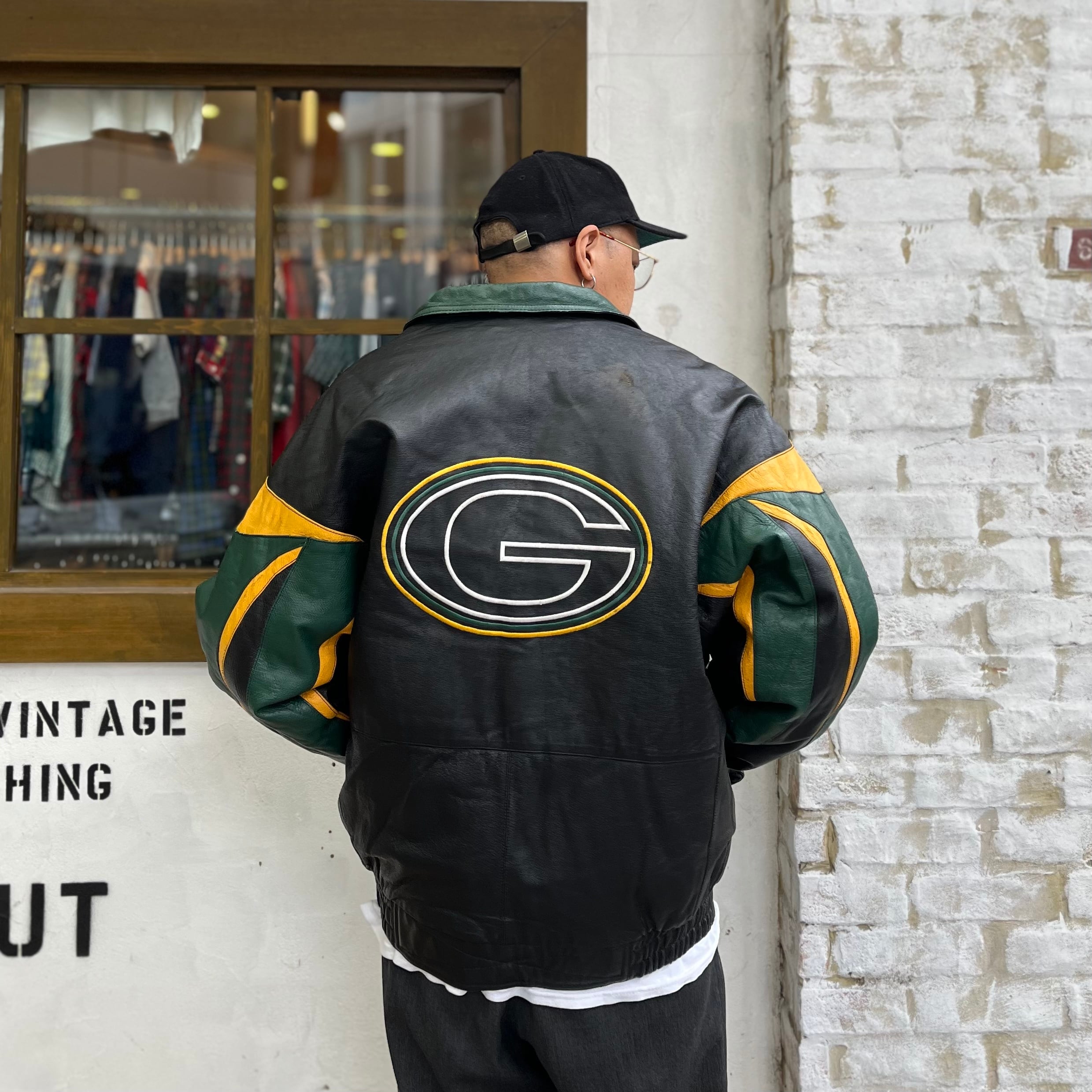 USA製【 PACKERS 】パッカーズ レザージャケット 黒 古着 古着屋 高円寺 ビンテージ |  Slat_Albatross_Isla_Vintage powered by BASE