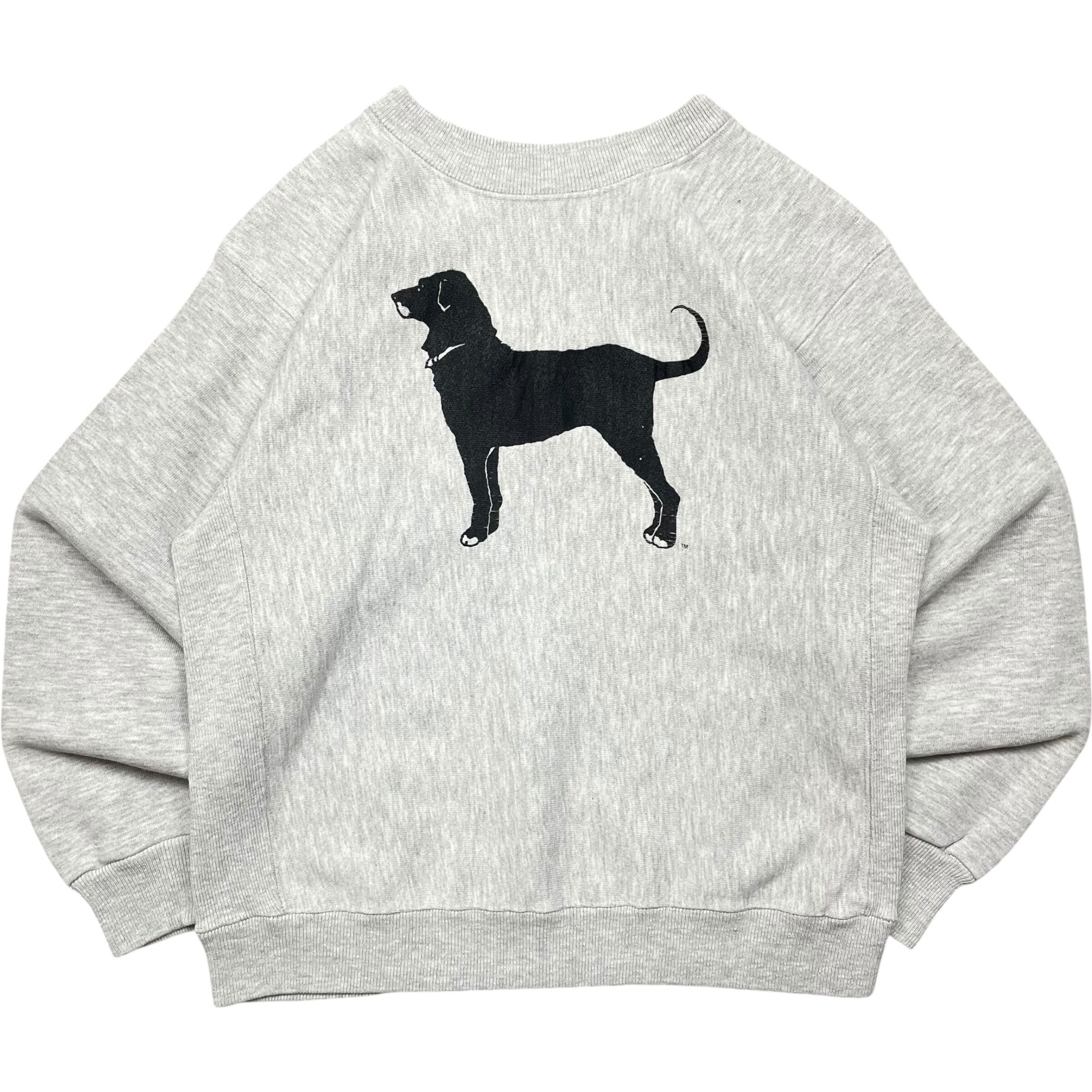 《S》THE BLACK DOG リバースウィーブ 犬 プリント スウェット no.4719