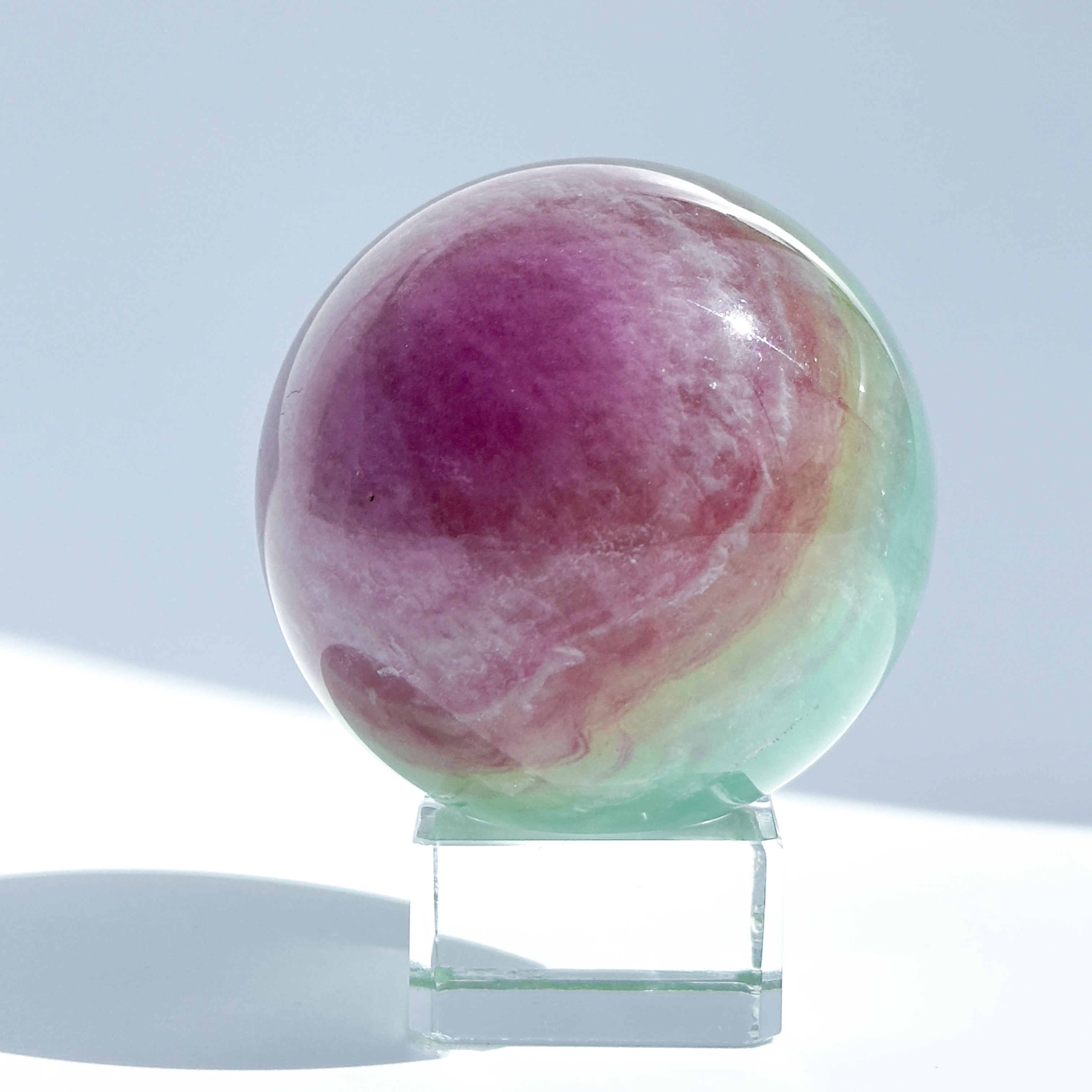 レインボーフローライト スフィア（丸玉)05◇ Rainbow Fluorite Sphere