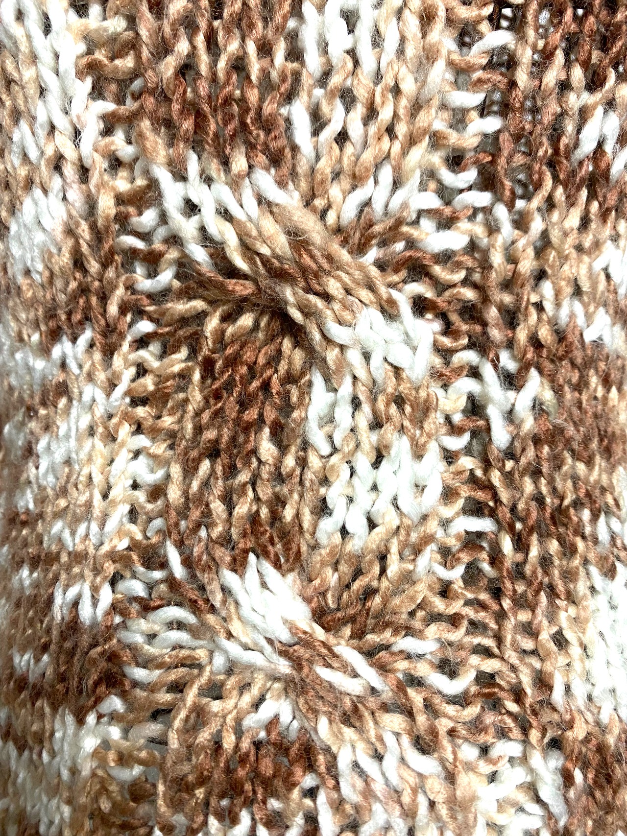 Mix knit turtleneck top