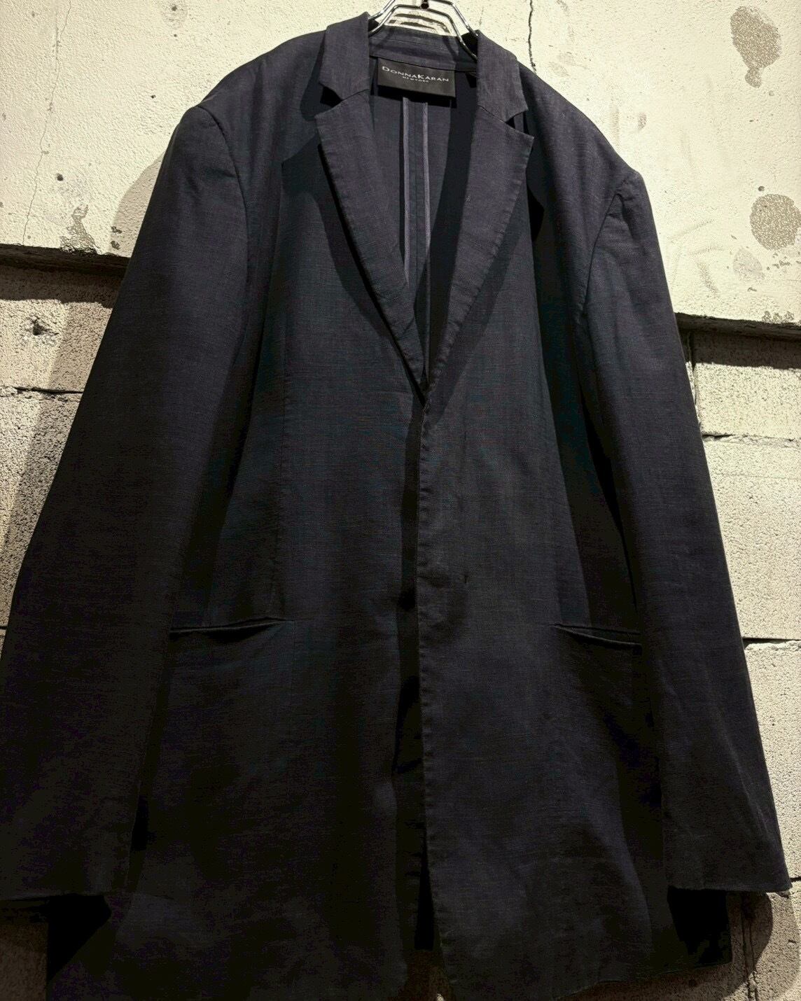 Caka otto】“DONNA KARAN” Minimal Design Linen Tailored Jacket