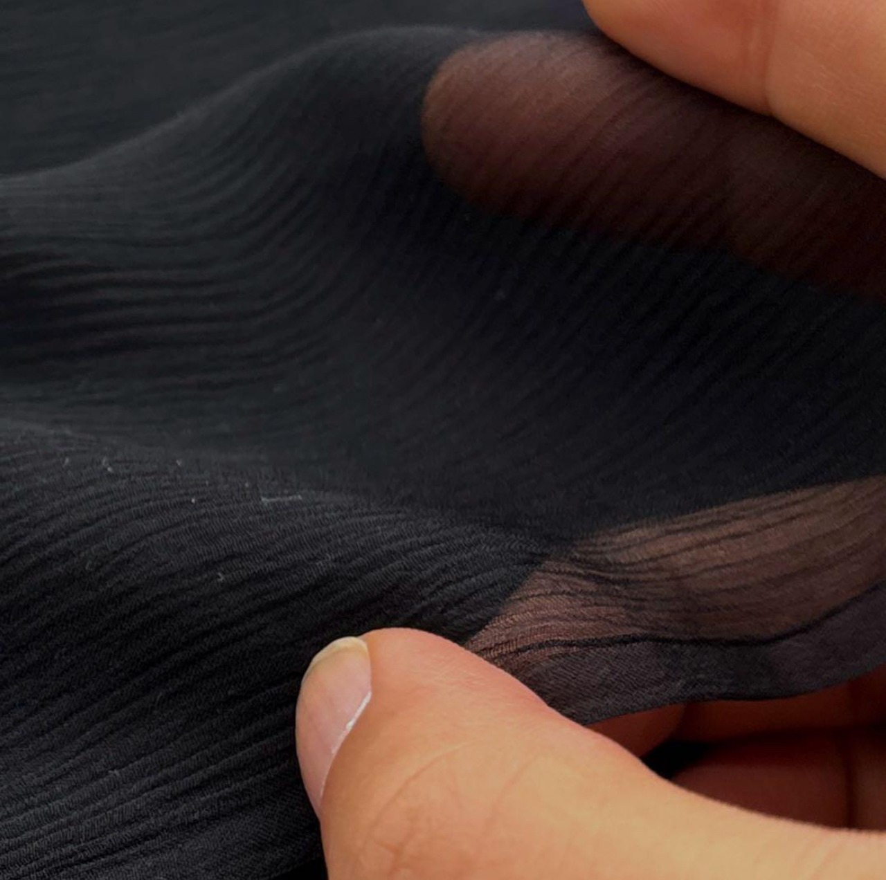 NY732◆3m◆SM◆ラスト1点‼◆シルク100%クレープ生地◆ブラック