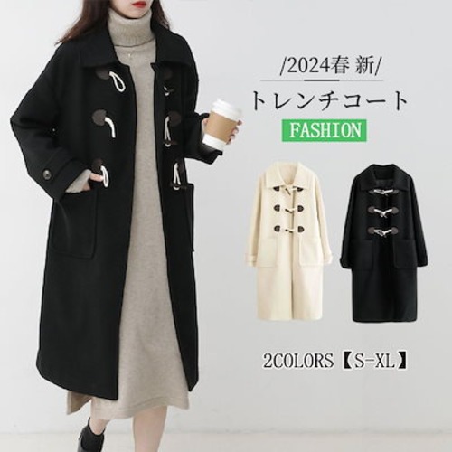 2024春 新作 英?風 コートトレンチコート 大人っぽチェスターコ アウター 秋 セミロング 流行りコート Jジャケット ロングコート レディース トップス 大きいサイズ 春トレンチコート