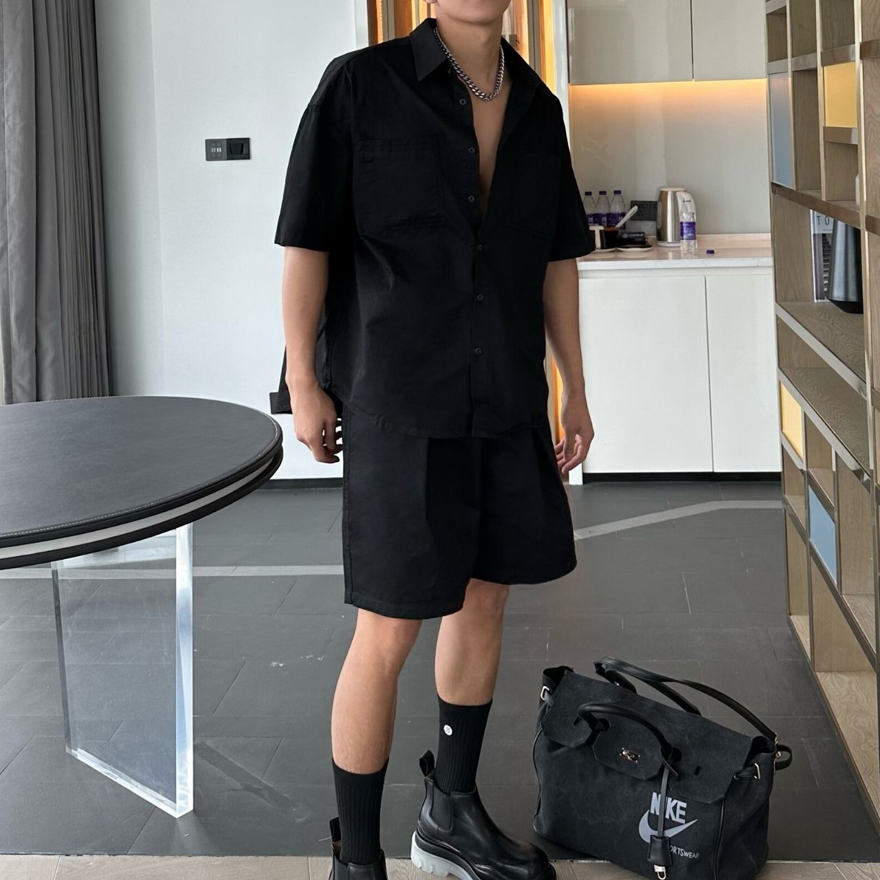 カジュアルシャツ＆ショートパンツセットアップ（上下セット売り）　MT0530007