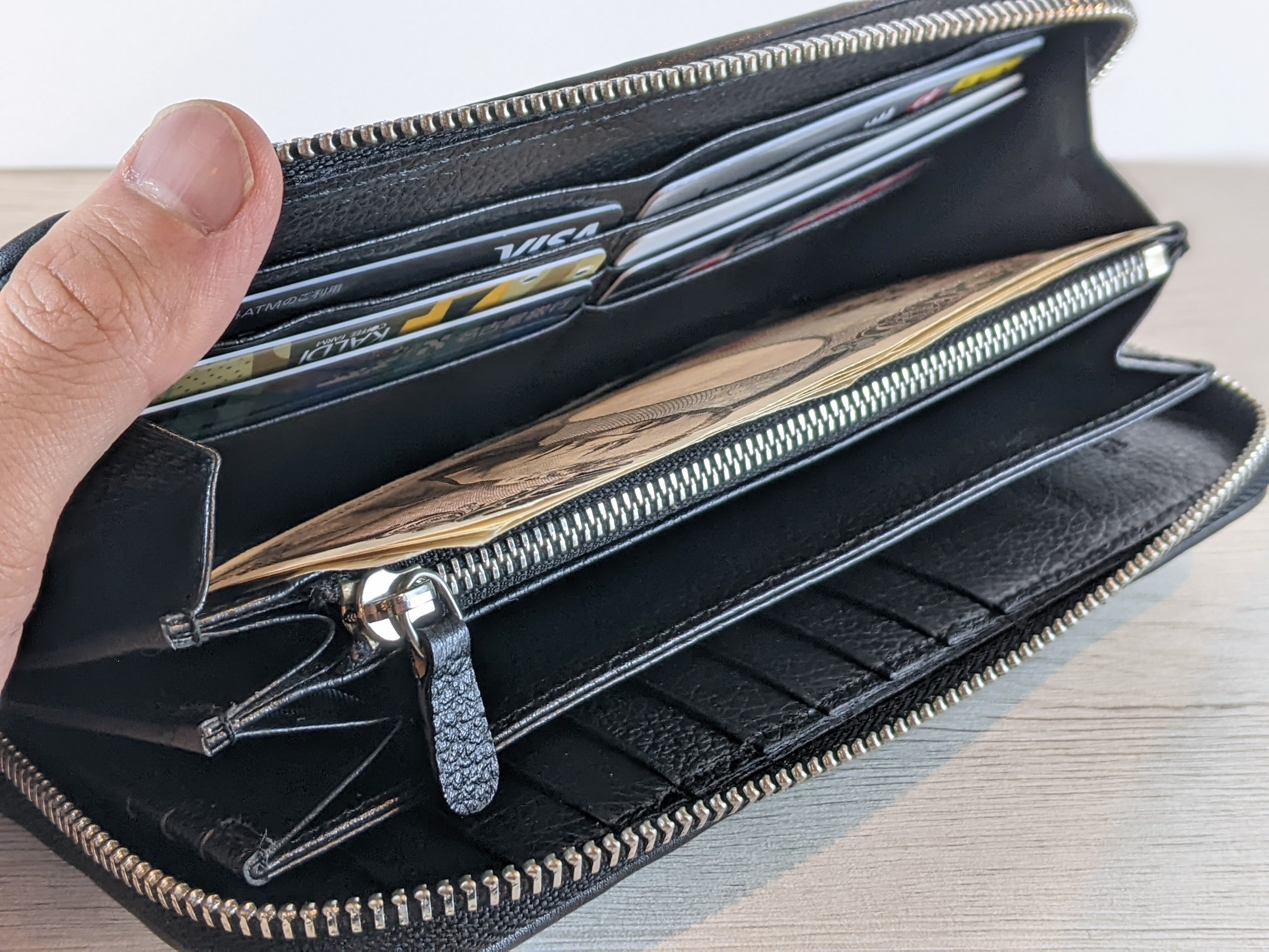 L字ラウンドジップ ブライドルレザー イントレチャート メンズ 財布 長財布