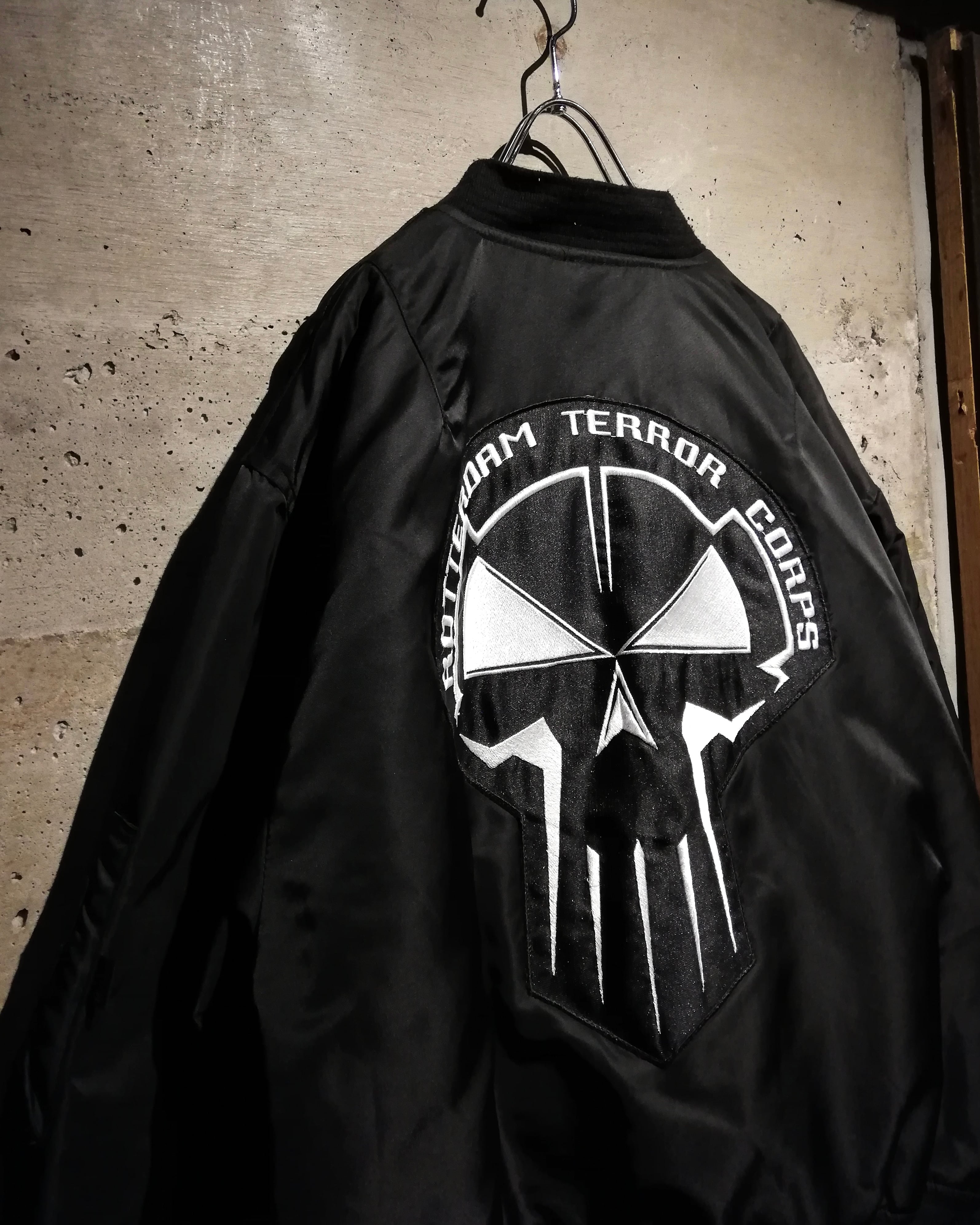 Caka】“Rotterdam Terror Corps”Skull Patch Design Vintage Loose MA