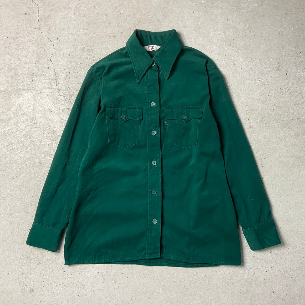 70年代 Levi's リーバイス BIG E 長袖シャツ レディースM相当 古着 70s